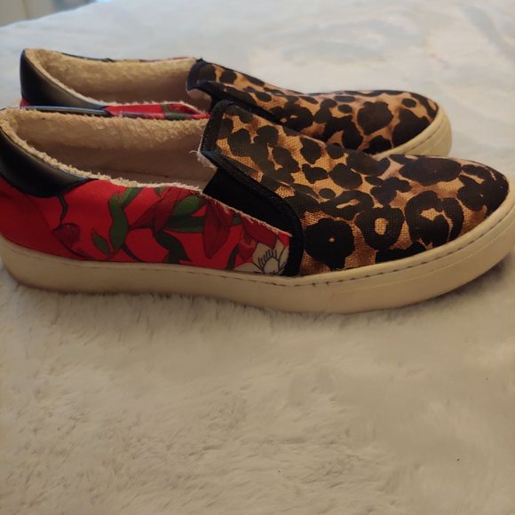 Steven by Steve Madden Addis contrasting pattern leopard / floral shoe 7 - Picture 4 of 9